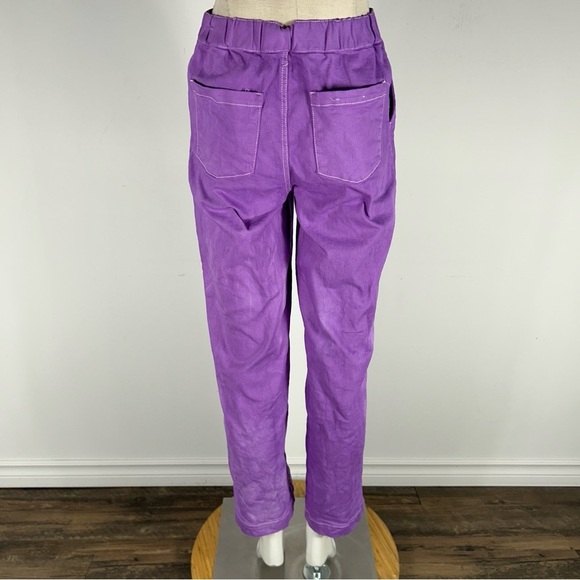 Oak + Fort Vibrant Purple High-Waisted Pants M - Picture 6 of 13